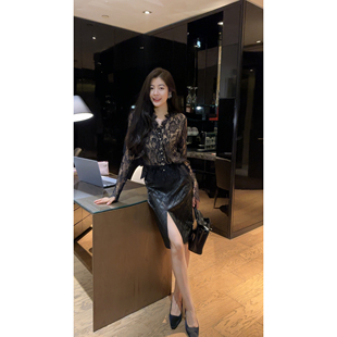 N.COU妮蔻26秋新款小众设计感别致蕾丝收腰轻熟风氛围感衬衫女