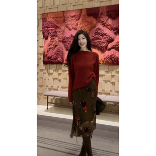 N.COU妮蔻25冬新款 毛衣 简约时髦正反两穿烫钻闪闪套头软糯针织衫