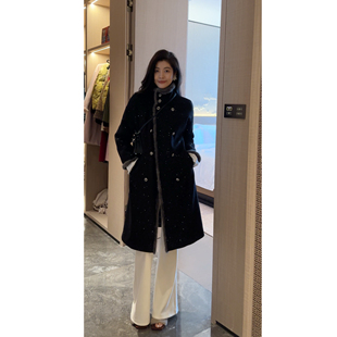 N.COU妮蔻25冬新款 羽绒服外套 黑色小香风高级感气质加厚保暖长款