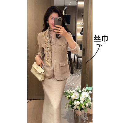 【N·COU】26春新款百搭精致气质丝巾DY23706