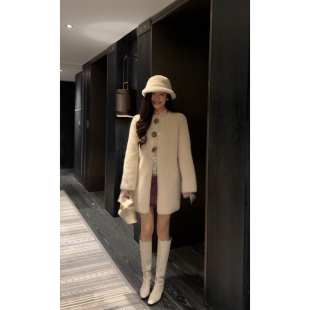 N.COU妮蔻25秋新款 富家千金感独特洋气高级感100%绵羊毛马甲外套