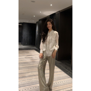 国风复古重工设计钉珠刺绣亮片马甲套装 N.COU妮蔻25秋新款 新中式