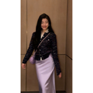 针织开衫 N.COU妮蔻25冬新款 设计感小香风百搭时髦彩线编织短款