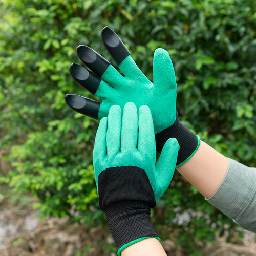 花园亲居挖土手套爪子防水耐磨