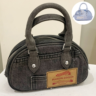 goods BAG EDRA EVENBUYER很会买margin 半圆牛仔拉链款 手提包