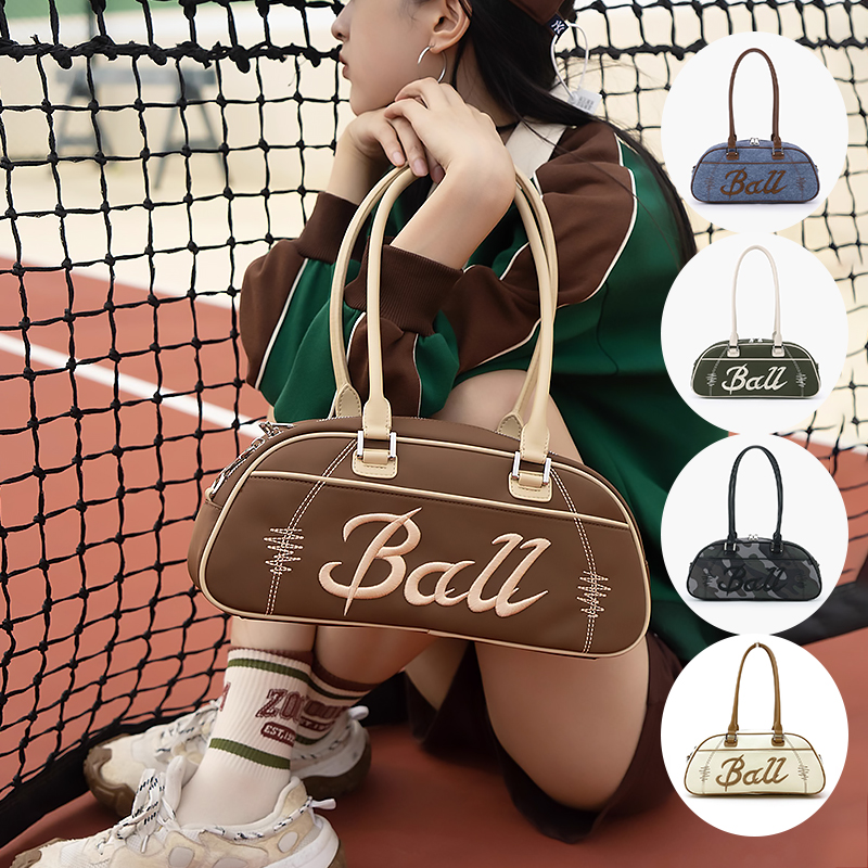 休闲运动车缝线大容量棒球手提包