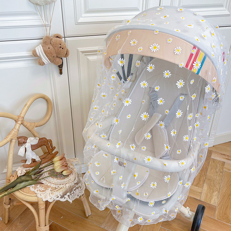 thumbnail for 婴儿车蚊帐全罩式通用遛娃神器推车防蚊罩婴幼儿伞车加密网纱遮阳