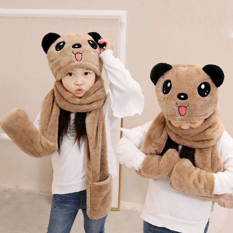 帽子围巾手套三件套装一体女童秋冬季保暖男儿童宝宝护耳围脖帽潮,服饰配件/皮带/帽子/围巾,三件套,淘宝优惠券,粉丝福利购,淘宝优惠卷