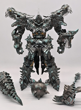 变形玩具百微TW-1034钢索恐龙领袖电影原大版SS升级版机器人儿童