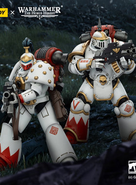 JOYTOY 暗源战锤荷鲁斯之乱白疤军团 战术士兵二人组1/18可动兵人