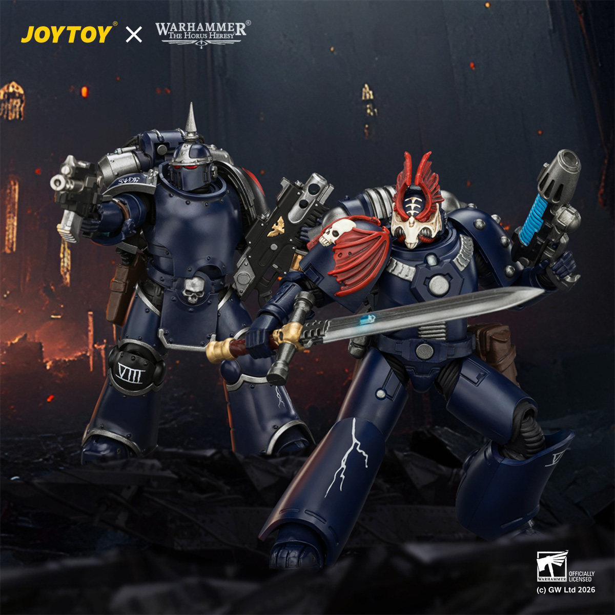 JOYTOY暗源战锤午夜领主MKIII MKVI战术军团士兵可动兵人1/18模型