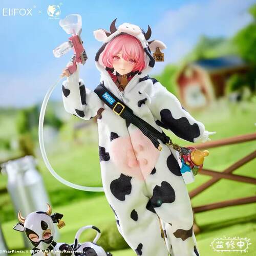 EIIFOX x BearPanda 奶牛机娘 MOMO 1/8成品可动人偶手办模型玩具