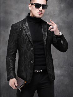 Pocket Male Clothing Collar 2023 Suit Men Leather Genuine