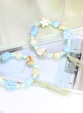 陶瓷手串节日梦幻海螺手串小清新款童趣手链可爱首饰闺蜜多巴胺