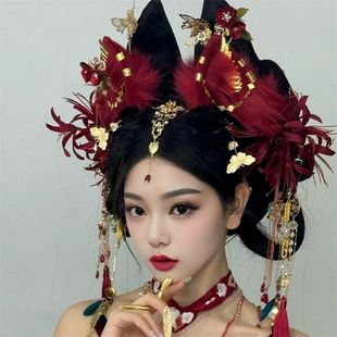 古风额饰小狐狸发箍汉服异域风发饰流苏发簪西域公主旅拍摄影饰品