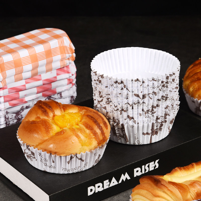 耐高温面包纸托圆形船型淋膜蛋糕纸托烤箱蛋糕模菠萝包防油纸杯