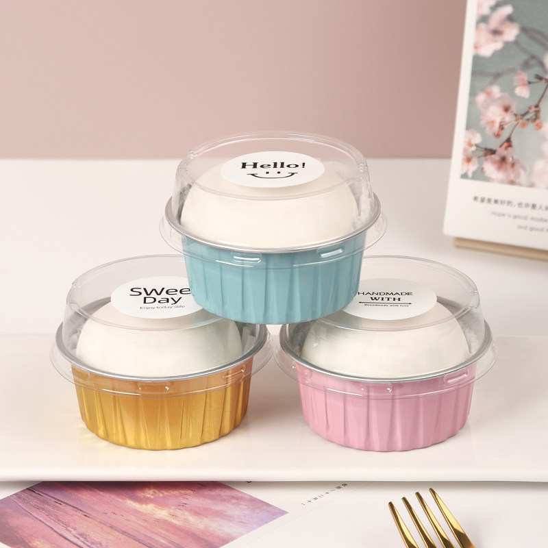 圆形雪媚娘大福包装盒子慕斯布丁单个蛋糕杯一次性锡纸铝箔打包盒,厨房/烹饪用具,点心包装盒/包装袋,淘宝优惠券,粉丝福利购,淘宝优惠卷