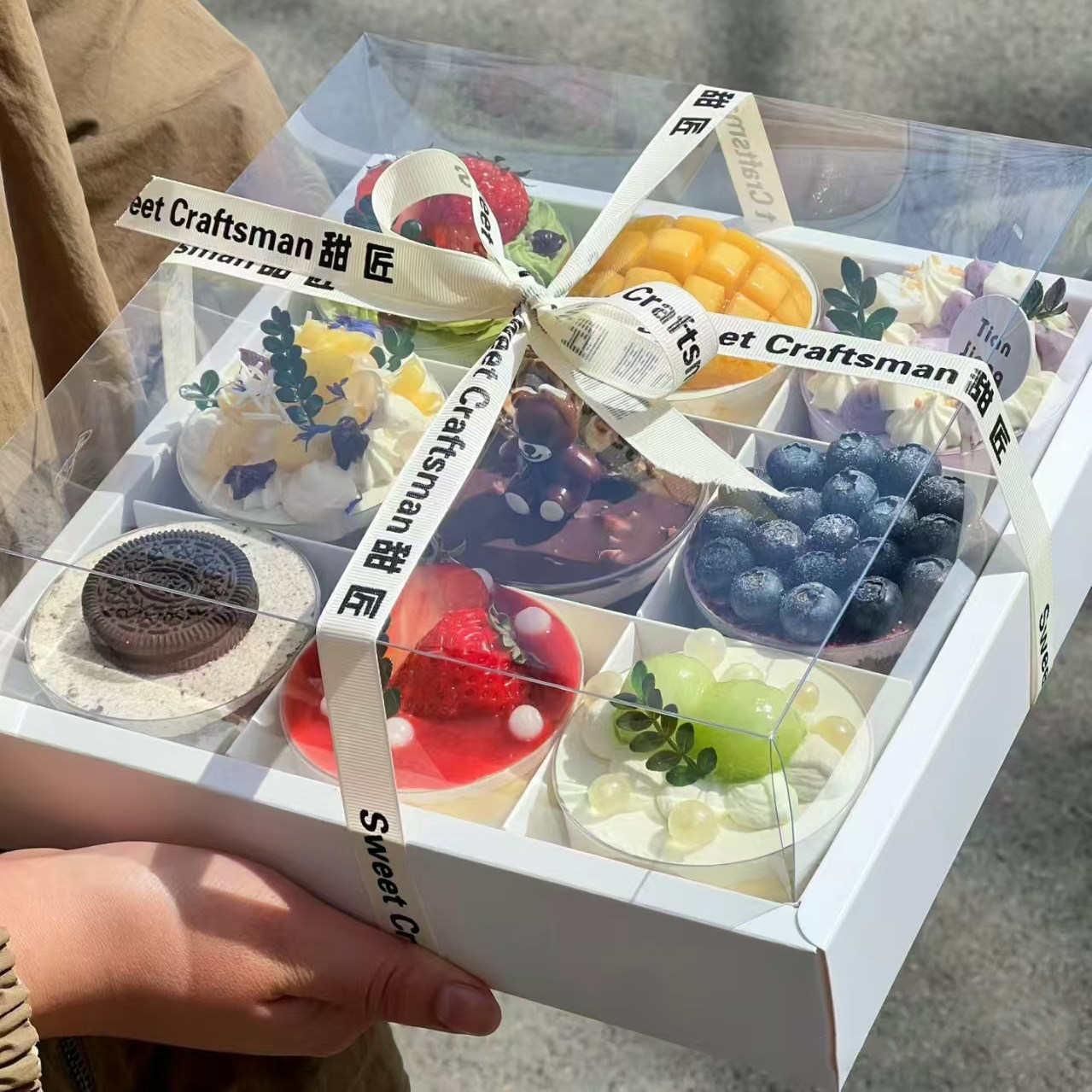 九宫格甜品盒子春游露营野餐