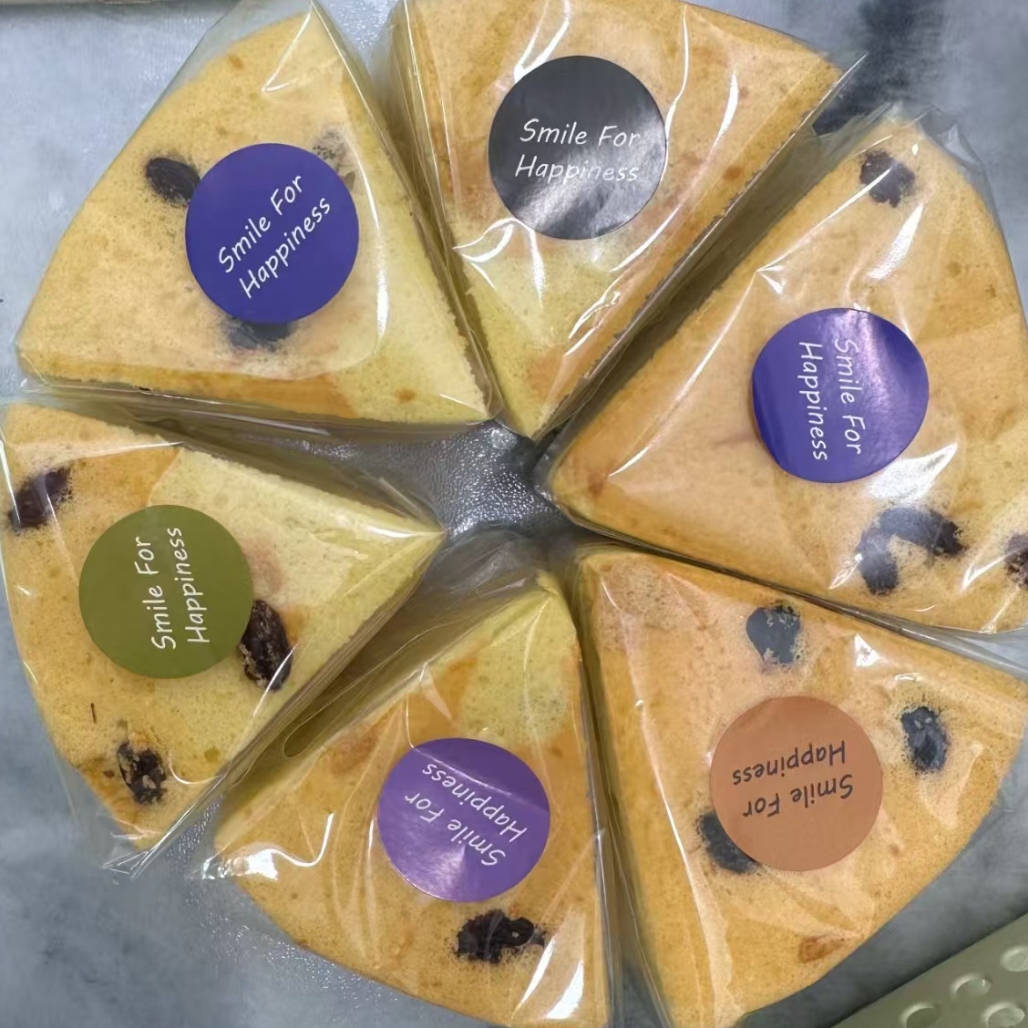 戚风蛋糕包装袋6寸8切块蛋糕胚玻璃纸透明西点面包三明治打包袋子