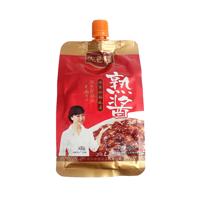 包邮佐香园熟酱450gX5袋组合东北非转基因大黄豆酱豆瓣酱拌饭拌面