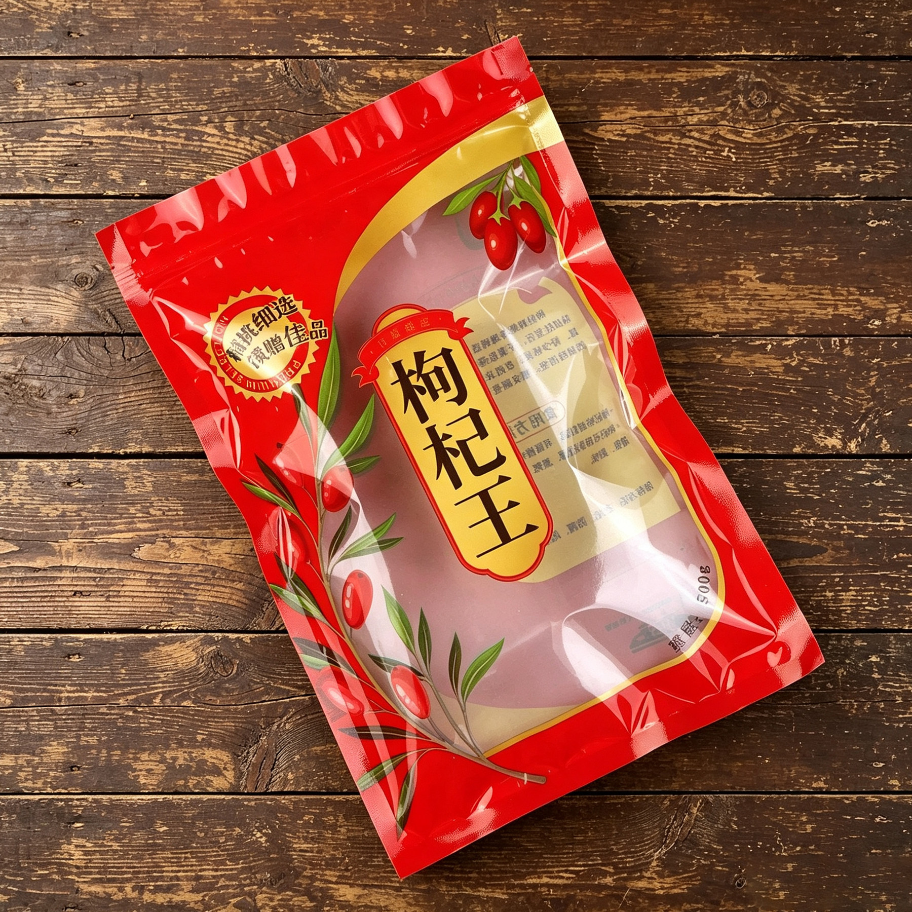 新款枸杞王包装袋红枸杞子干货密封自封塑料礼品袋加厚一斤装500g