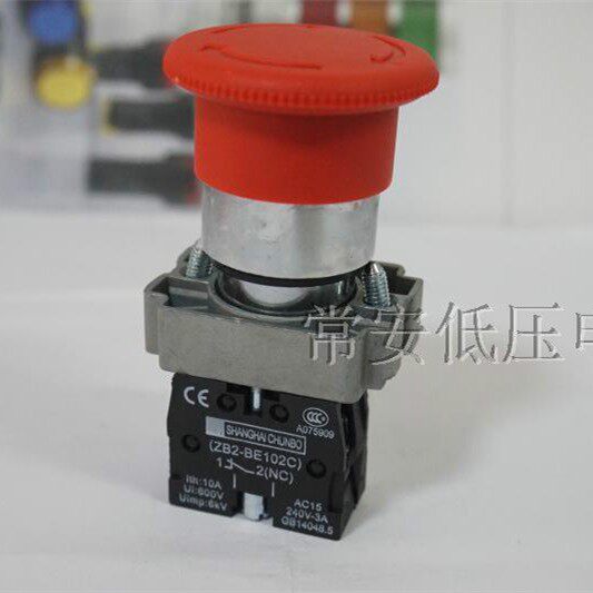 金属按钮LA128EA 蘑菇头急停钮开关 XB2-BS542C 红色紧急钮