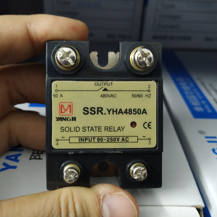 阳继YANGJI单相交流固态继电器 SSR YHA4850A(50A/480VAC)