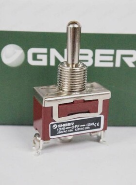 冈本电子GNBER 银触点摇柄扭子开关 RT-1122FS 三档复位型