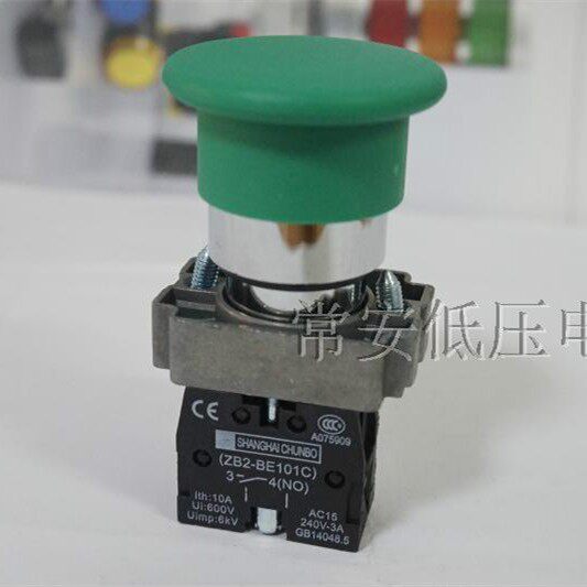 金属按钮LA128EA 蘑菇头复位开关 XB2-BC31C绿 XB2-BC42C 红