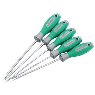 百威狮双色胶柄铬钒钢带磁性十字一字螺丝刀双色柄螺丝批起子改锥