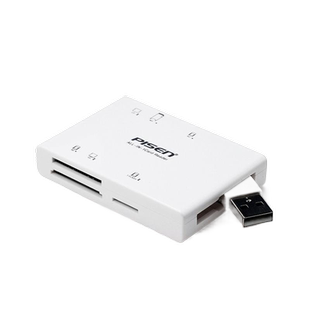 品胜多合一读卡器SD内存卡TF高速CF多功能佳能相机MS卡千卡索尼单反相机大卡usb接口电脑手机两用TF小卡typeC