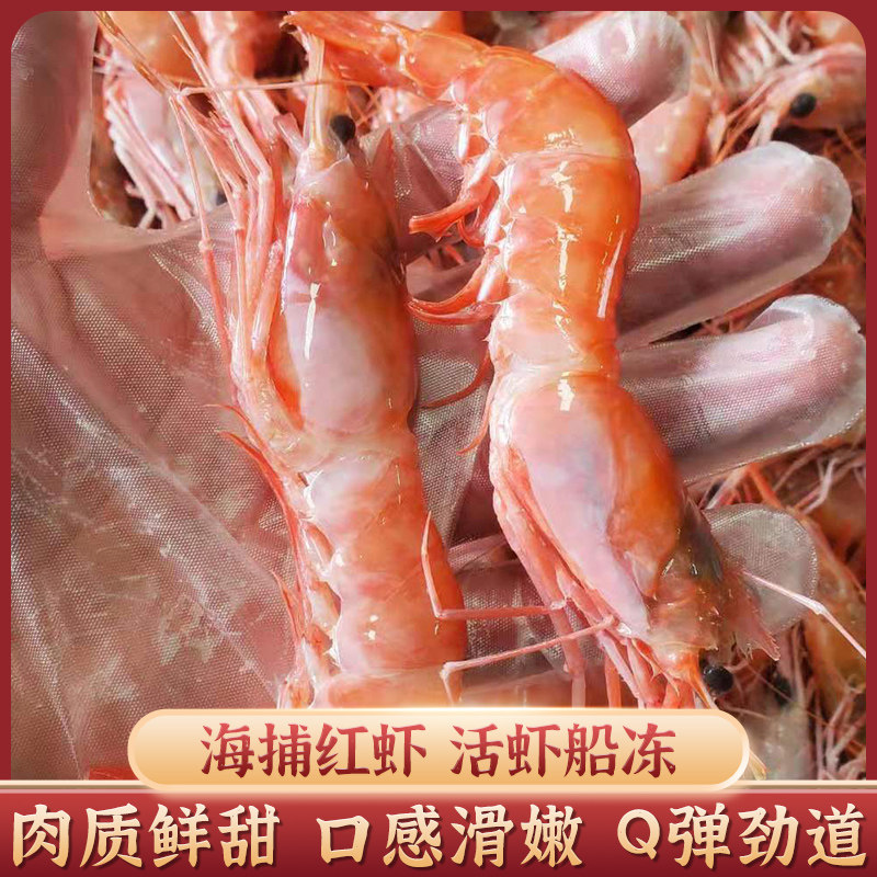 东海新鲜红落头虾大海虾呛虾1斤