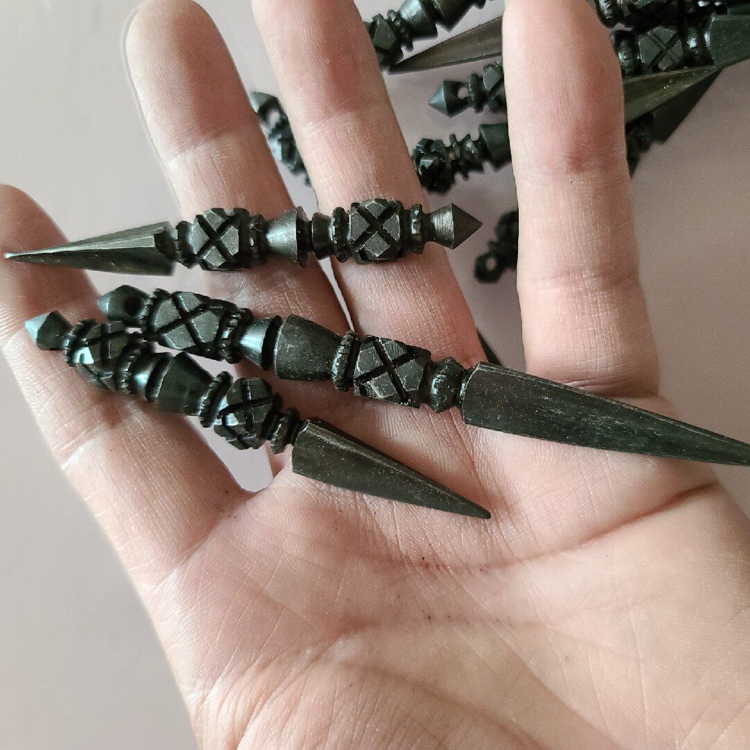 尼泊尔寒铁金刚杵普巴杵法器铁西藏古代铜雕