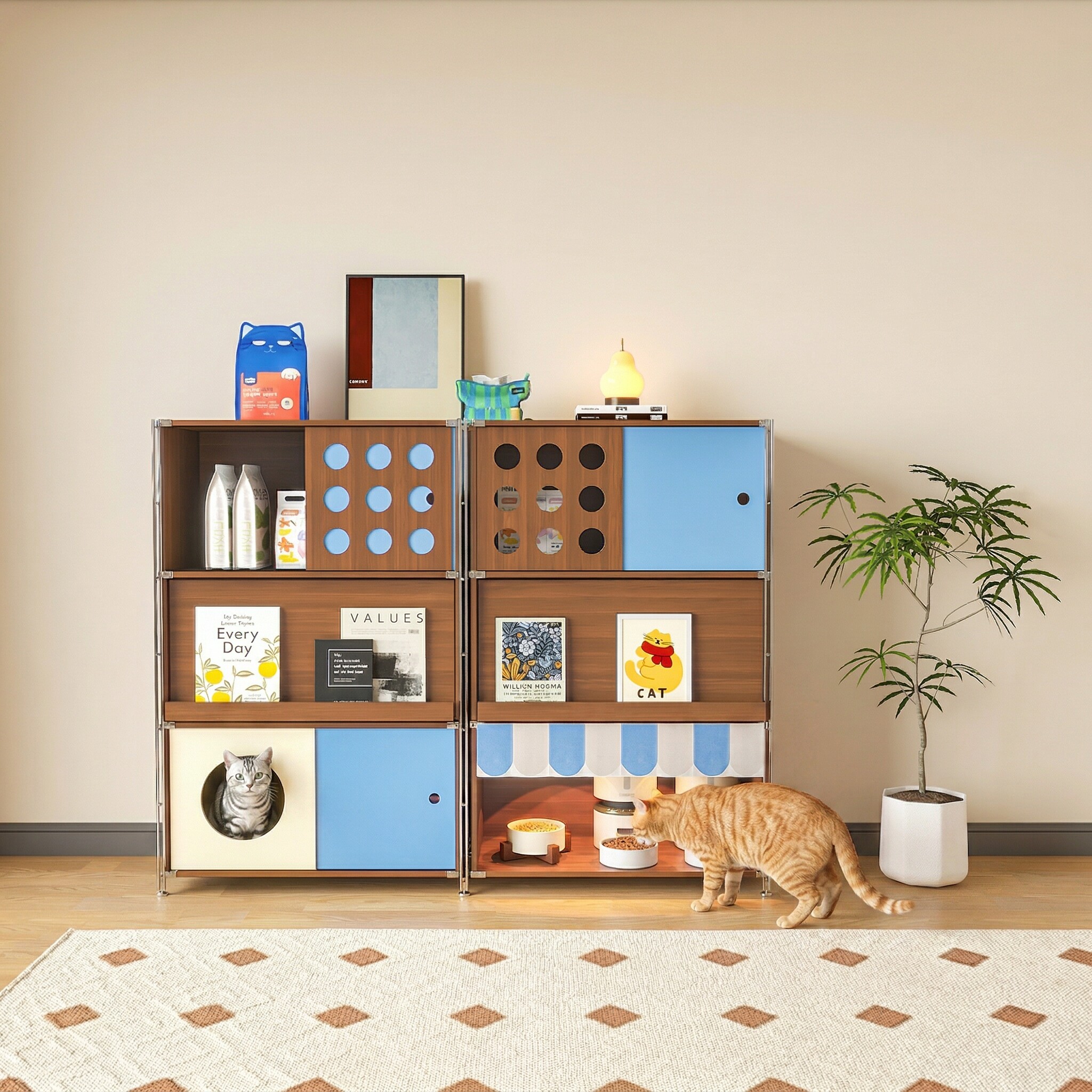 猫别墅猫厕所人宠物共用家具