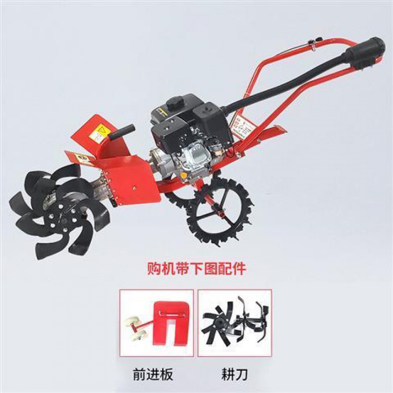 高端开沟机微耕机农用翻械土耕犁地d机旋机小型耕地机柴油挖沟奢