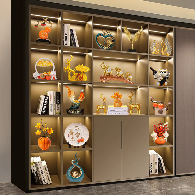 速发高档件柜装饰品摆酒简约客厅餐轻电视柜边奢家居摆设新居礼品