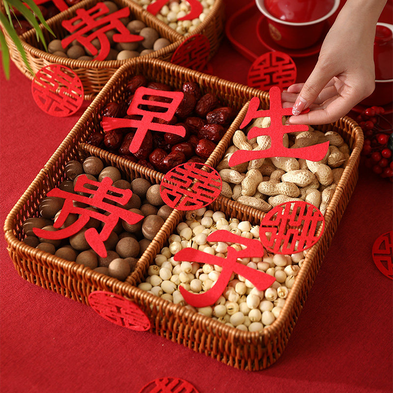 速发早生贵摆模具干果组合结婚压床摆件婚房布置订婚子台装饰婚庆