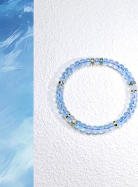 天然托帕石直切手串纯净通透显白小众首饰