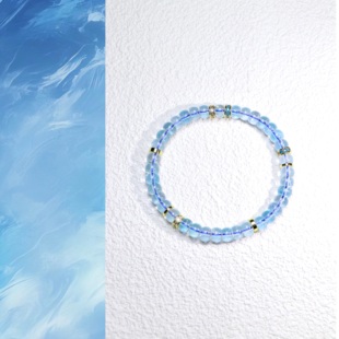 天然托帕石直切手串纯净通透显白小众首饰