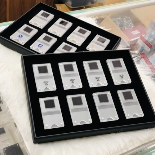 gia裸石盒磨砂定制彩宝盒