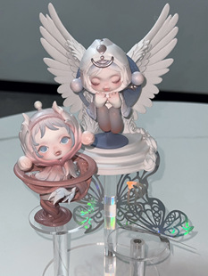 泡泡玛特SP进退之门向心力的剧场天使翅膀罗马柱底座飞鸟盲盒展示