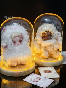 泡泡玛特sp123代不眠剧场抱抱幽灵困困睡魔花生樱桃搪胶玻璃收纳