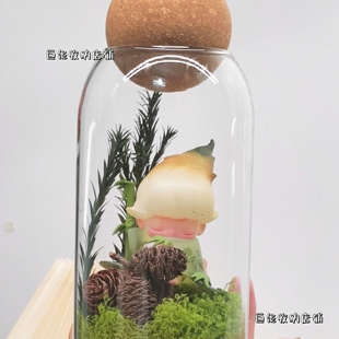 泡泡玛特dimoo一盏风月墨竹青笋古风盲盒收纳diy造景道具玻璃展示