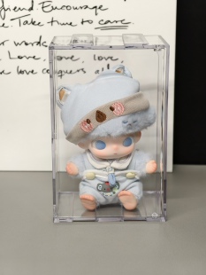 DIMOO新生日记系列单娃收纳盒端盒亚克力搪胶透明展示盒可叠加