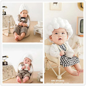 儿童摄影小老太婆脑白金老奶奶服装 婴儿百天宝宝拍照影楼拍摄主题