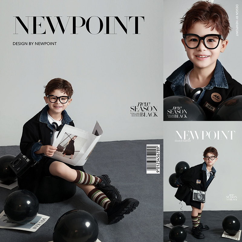 儿童摄影服装影楼拍照男孩套装西装5岁6春款写真走秀时装港风造型