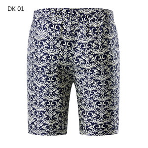 1508-DK01-P20新款沙滩裤印花青年修身大花夏短裤宽松大码五分裤