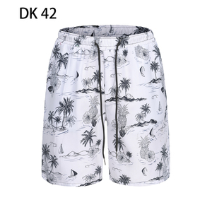 1508-DK42-P20直筒裤速干个性流行简约印花沙滩裤欧美五分裤短裤图片
