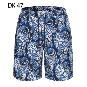 1508-DK47-P20直筒裤速干个性流行简约印花沙滩裤欧美五分裤短裤