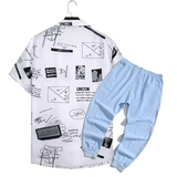 1508-CS17+K522-P45外贸欧美跨境现货短袖衬衫套装夏威夷沙滩衬衣，男装T恤，星座1508-1